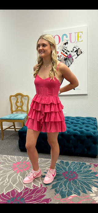 Pretty Ruffles Pink Dress