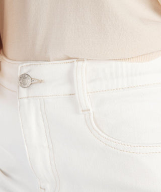 High Waisted Cream Jeans