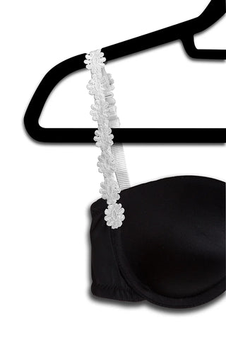 White Bra With White Flower Straps