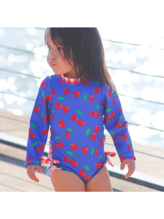 Bright Cherries Ruffle Bottom Swimsuit