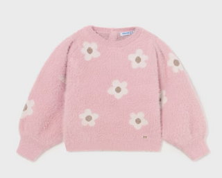 Pink Jumper w/ White Flowers