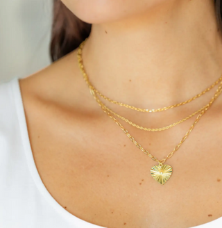 Triple Layer Heart Pendant Necklace