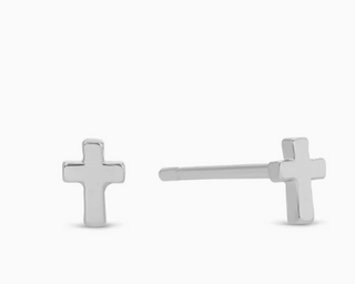 Small Cross Studs On Velvet Gift Tag