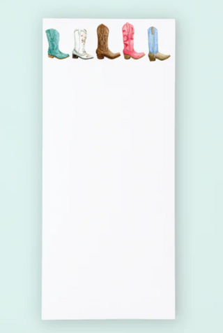 Colorful Cowboy Boot List Pad
