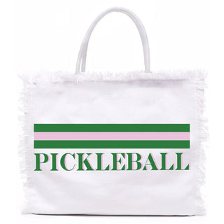 Fringe Tote - Pickleball Stripe