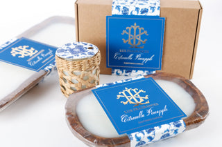 3 Wick Citronella Pineapple Dough Bowl