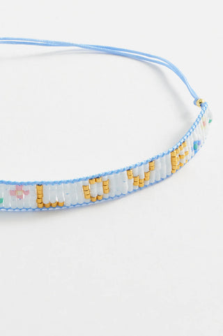 Gold Plated Beaded Cord Love Bracelet