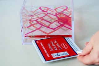 Mahjong Box - Clear Lid with Heart Bottom
