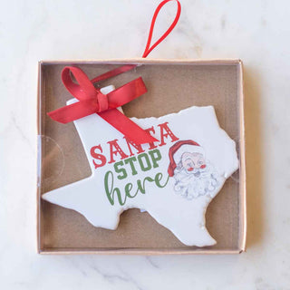 Santa Stop in Texas Ornament