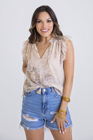 Snake Smock Shoulder Top