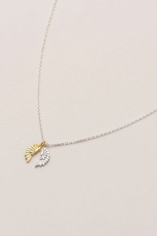 Wings Necklace - Silver And Gold Plated