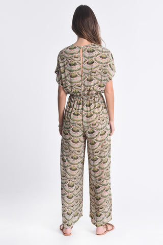 Khaki Print Jumpsuit