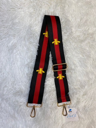 Striped Bee Adjustable Purse Strap
