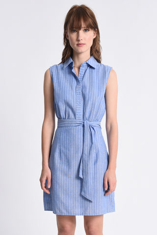 Striped Mini Sleevless Dress