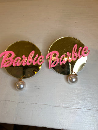 Barbie Mirrored with Pearl Drop Earring