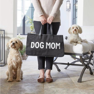 Dog Mom Black Tote