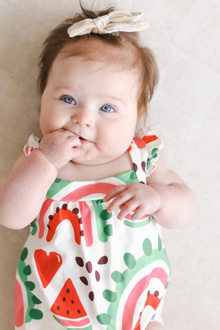 One In a Melon Ruffle Romper