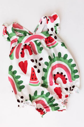 One In a Melon Ruffle Romper