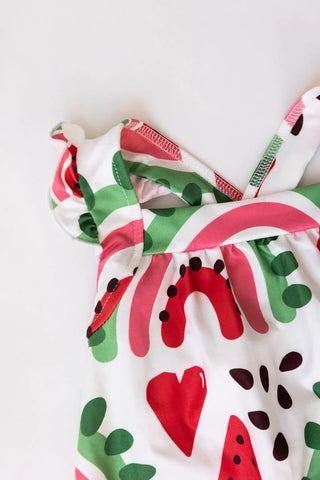 One In a Melon Ruffle Romper