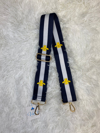 Striped Bee Adjustable Purse Strap
