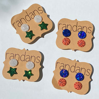 Basket Ball Earring Set